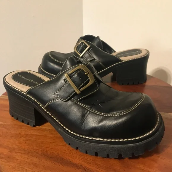 Vintage Y2K 2000’s Lower East Side Black Heel Out Platform Size 9.5 293 - Picture 4 of 12